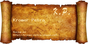 Kromer Petra névjegykártya